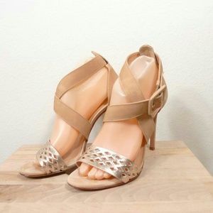 SCHUTZ Beige Leather Heels Sandals
